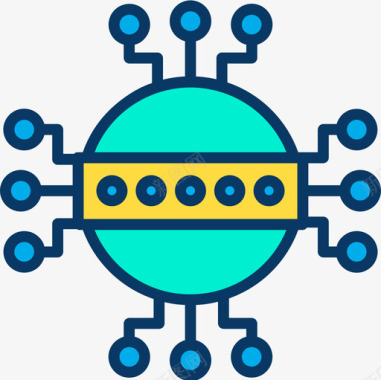 密码网络安全11线性颜色图标图标