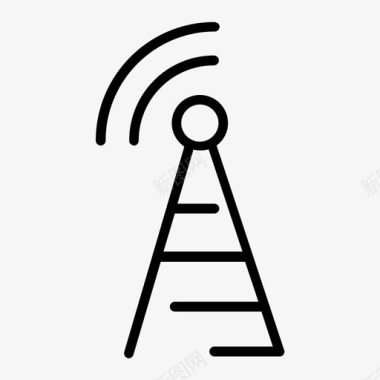 无线电塔通信信号图标图标