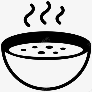 汤碗饭碗图标图标