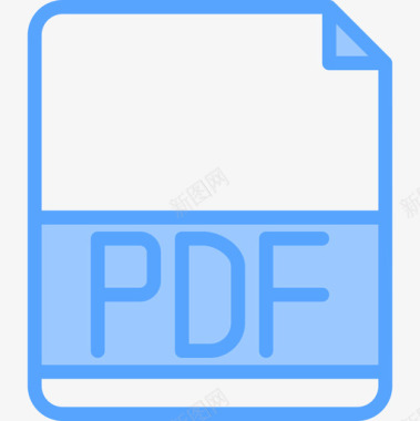 Pdf文件扩展名5蓝色图标图标