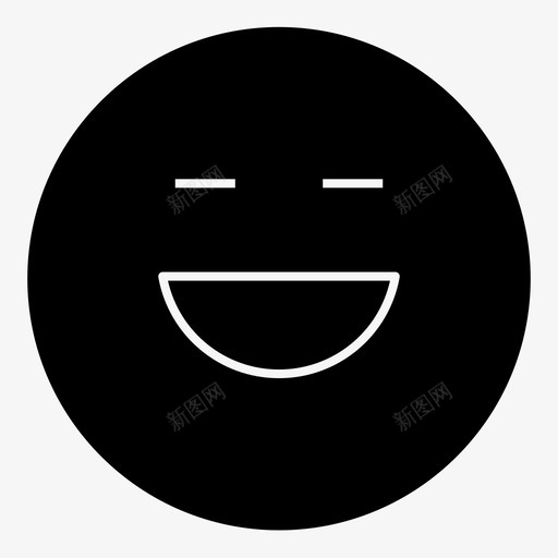 微笑表情表情符号图标svg_新图网 https://ixintu.com 实心 微笑 符号 表情