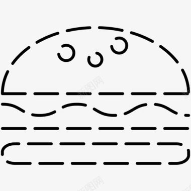 三明治汉堡包快餐图标图标