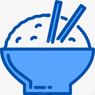 米饭食品和饮料8蓝色图标图标