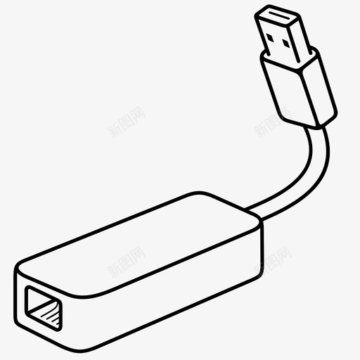 可折叠usb以太网适配器图标svg_新图网 https://ixintu.com usb 以太网 可折叠 适配器