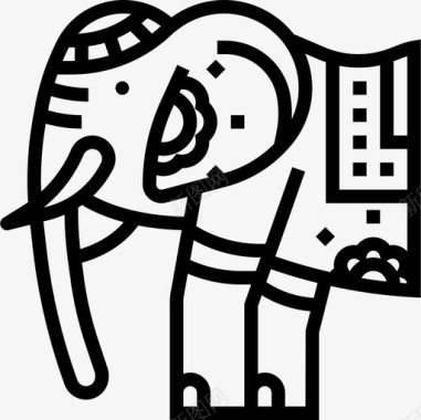大象印度14直系图标图标