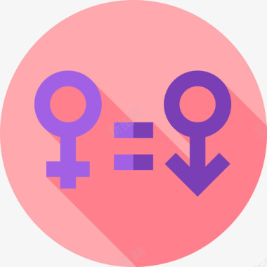 性别妇女节10平淡图标图标