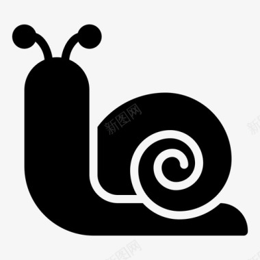 蜗牛动物贝壳图标图标