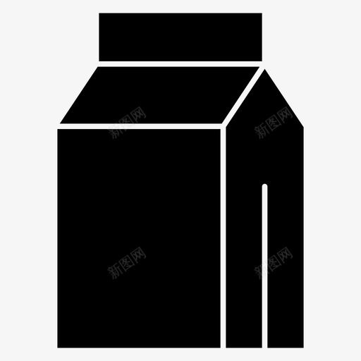 牛奶瓶子纸箱图标svg_新图网 https://ixintu.com 咖啡店字形图标 牛奶 瓶子 纸箱
