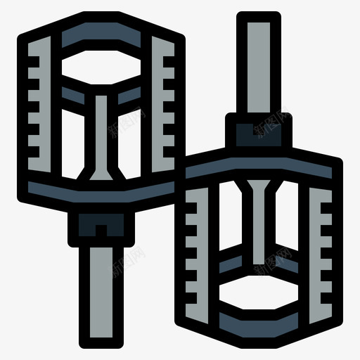 踏板自行车2线性颜色图标svg_新图网 https://ixintu.com 线性 自行车 踏板 颜色