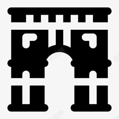 罗马古代建筑图标图标
