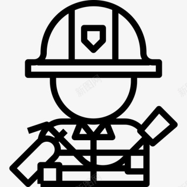 消防员职业13直系图标图标