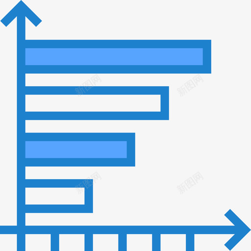 条形图图表3蓝色图标svg_新图网 https://ixintu.com 图表3 条形图 蓝色