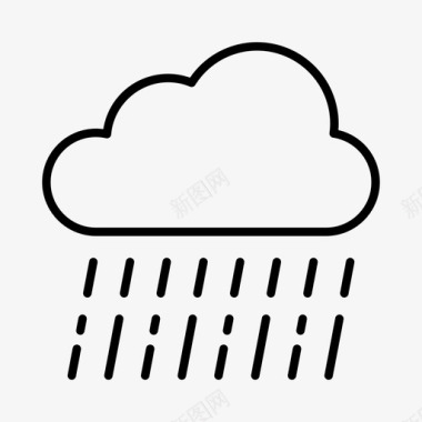 下雨气候预报图标图标