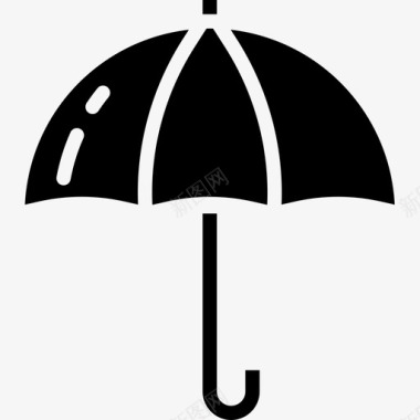 雨伞9月物流3号实心图标图标