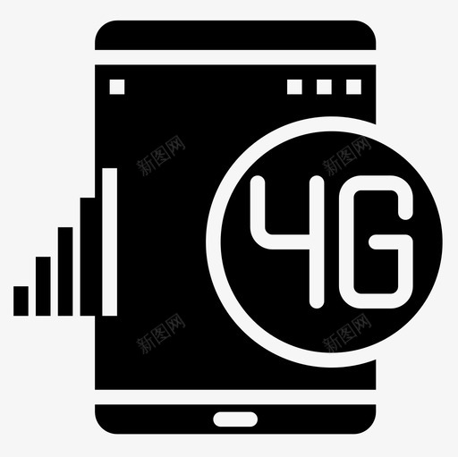 4g平板应用4填充图标svg_新图网 https://ixintu.com 4g 填充 平板 应用