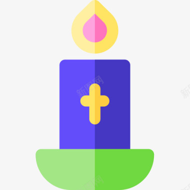 蜡烛复活节平装图标图标