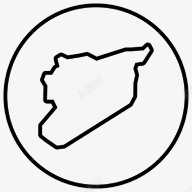 叙利亚地图阿拉伯大马士革图标图标