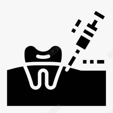 牙科注射麻醉牙医图标图标