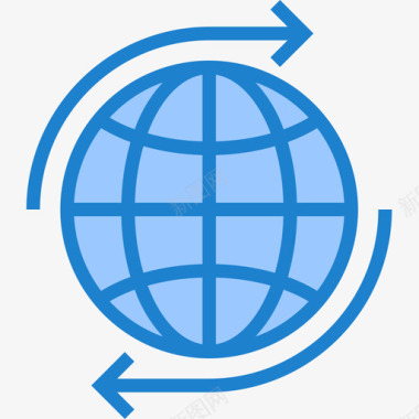 全球商务和办公22蓝色图标图标