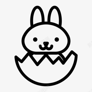 小兔子脆蛋复活节图标图标