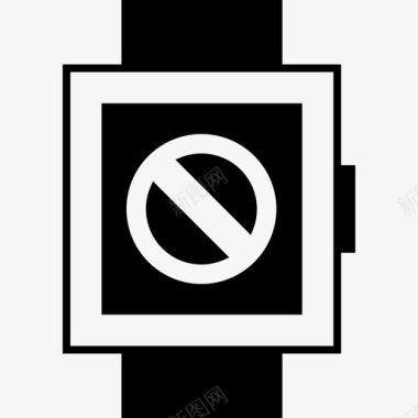 智能手表被拒绝禁止签名图标图标