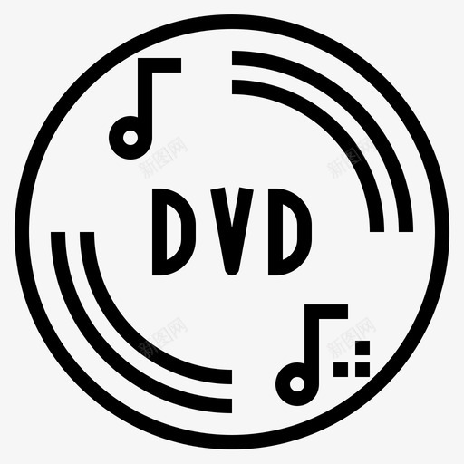 Dvd音乐82线性图标svg_新图网 https://ixintu.com Dvd 线性 音乐