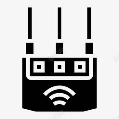 无线路由器互联网调制解调器图标图标