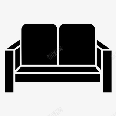 扶手椅家具房子图标图标