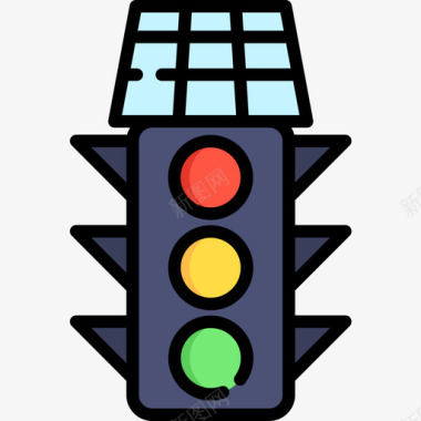 红绿灯智慧城市5线颜色图标图标