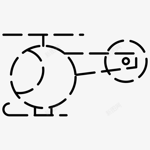 直升机飞行航空虚线图标svg_新图网 https://ixintu.com 图标 直升机 航空 虚线 飞行