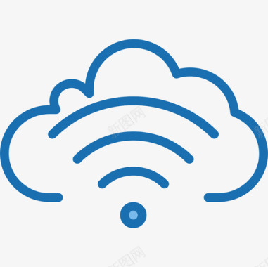 Wifi网络和数据库23蓝色图标图标