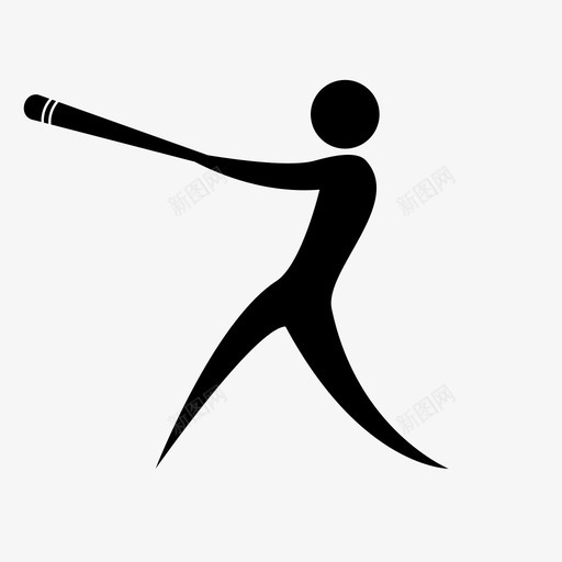 棒球棒球棒棒球运动员图标svg_新图网 https://ixintu.com 体育 击球 挥杆 棒球 棒球运动 球手 球棒 运动员