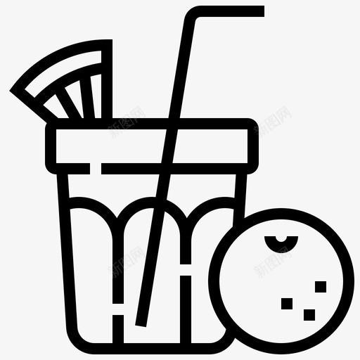 橙汁饮料健康图标svg_新图网 https://ixintu.com 健康 健康食品 无糖 橙汁 饮料