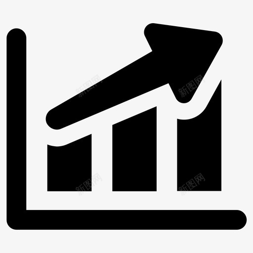 增长分析趋势图标svg_新图网 https://ixintu.com 分析 分析图报告图表统计和数据 增长 趋势