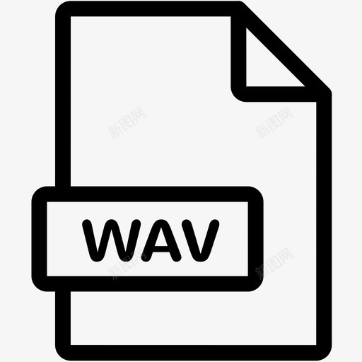 wav音频文件图标svg_新图网 https://ixintu.com wav 声音 文件 音乐 音轨 音频
