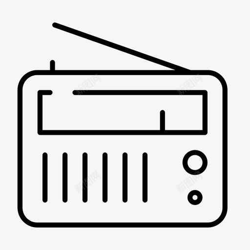 收音机电子音乐图标svg_新图网 https://ixintu.com 复古 收音机 电子 界面图标差距缩小 科技 音乐