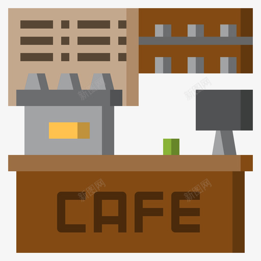 咖啡店在15号村公寓图标svg_新图网 https://ixintu.com 公寓 咖啡店 在15号村