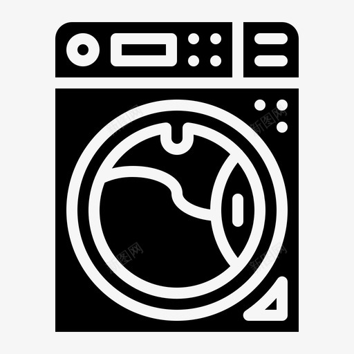 洗衣机家电家电雕刻收集图标svg_新图网 https://ixintu.com 家电 收集 洗衣机 雕刻