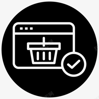 购物篮购物车电子商务图标图标