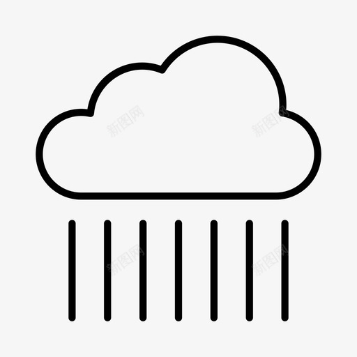 下雨预报暴风雨图标svg_新图网 https://ixintu.com 下雨 天气 暴风雨 预报