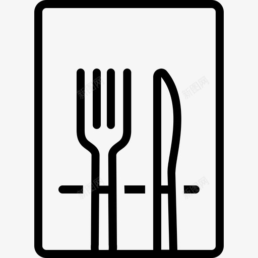 餐厅食堂餐具图标svg_新图网 https://ixintu.com 勺子 菜单 食堂 餐具 餐厅 餐巾