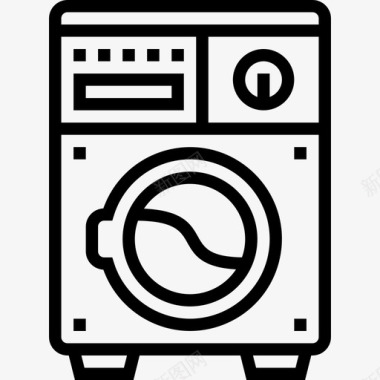 洗衣机家用电器10台直列式图标图标