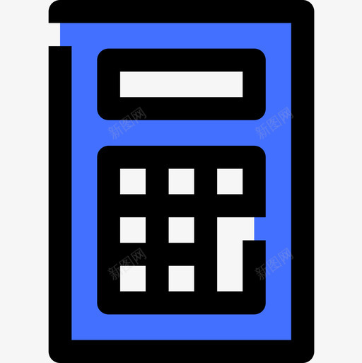 计算器56学校蓝色图标svg_新图网 https://ixintu.com 56学校 蓝色 计算器