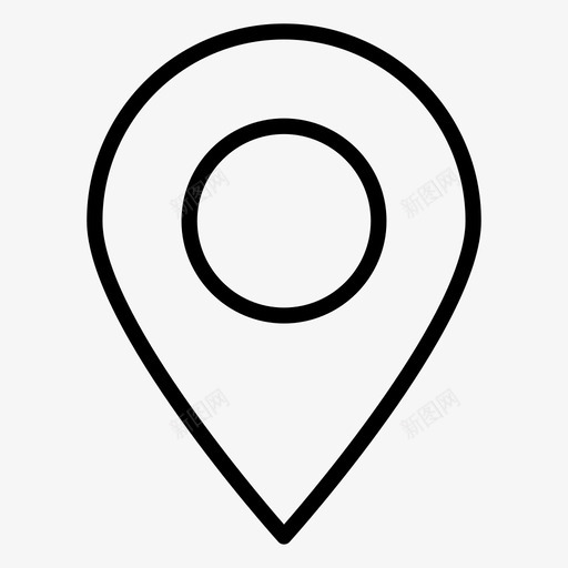 位置区域定位图标svg_新图网 https://ixintu.com 位置 区域 地图 大纲 定位 通信