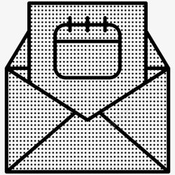 电子邮件收件箱日历日期电子邮件图标高清图片