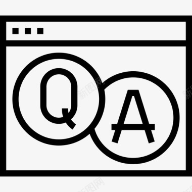 QA帮助和支持18线性图标图标