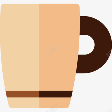 马克杯28号咖啡厅平的图标图标
