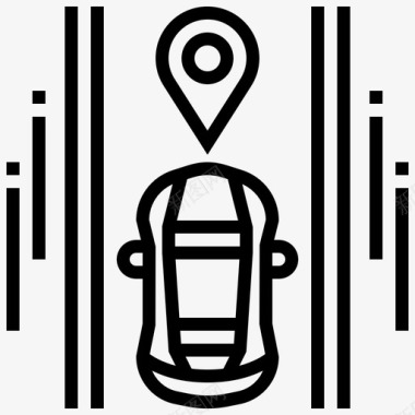 智能汽车导航图标图标