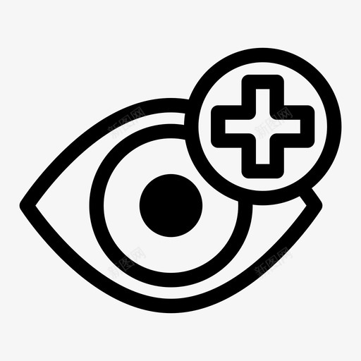 眼睛补充放大医疗图标svg_新图网 https://ixintu.com 医疗 护理 放大 眼睛 补充 视力 验光