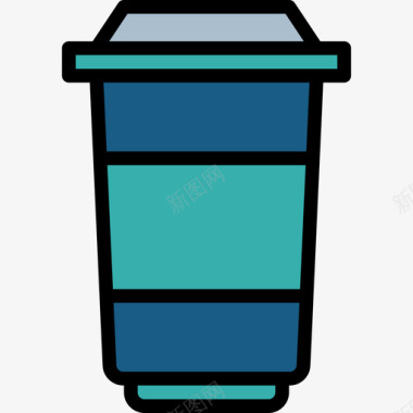 外卖咖啡50原色图标图标